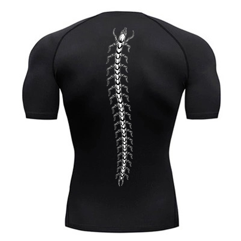 Rash Guard - Grafische Kompressionsshirts für Herren, Fitnessstudio, Workout,