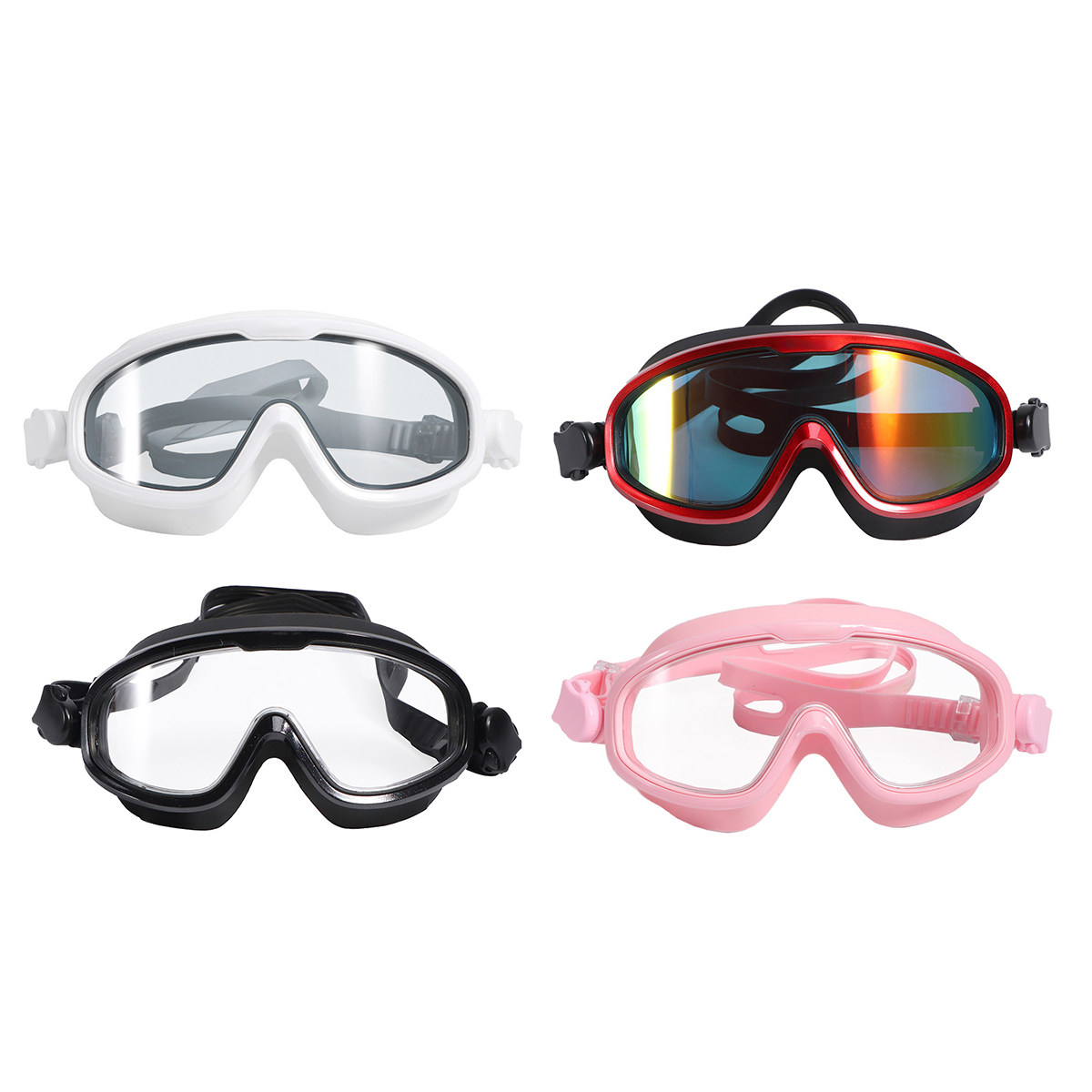 Goggles Swim - Antifog Wasserdichte Schwimmbrille Weiß Starke Verschleißfeste