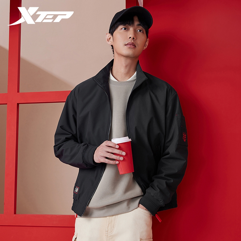 Life Jacket - Xtep-Jacke für Herren, Frühlingsleben-Stil, bequemer Herrenmantel,