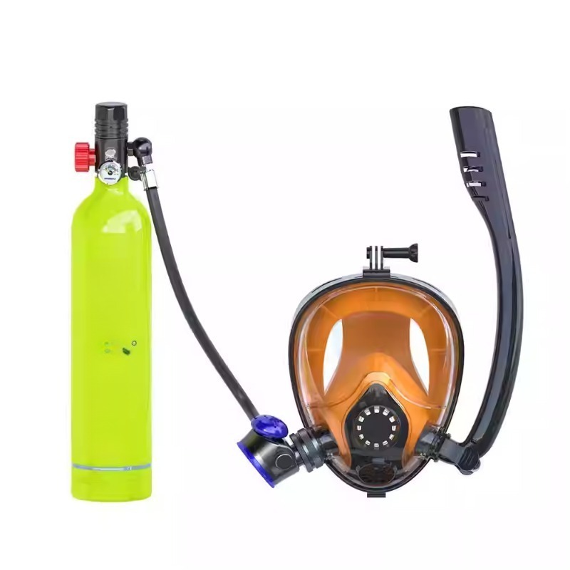 Snorkel Set - Tauchset mit Maske, Schnorchel, tragbarem Sauerstoff-Atemgerät,
