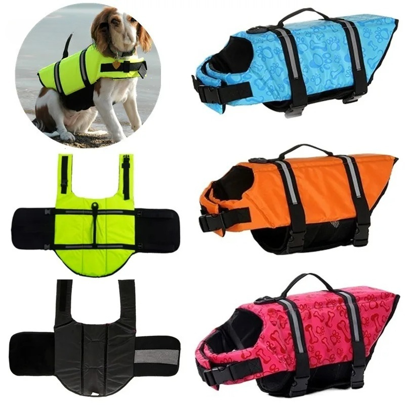Life Jacket - Sommer-Hunde-Schwimmweste, reflektierend, verstellbar, für große Hunde,