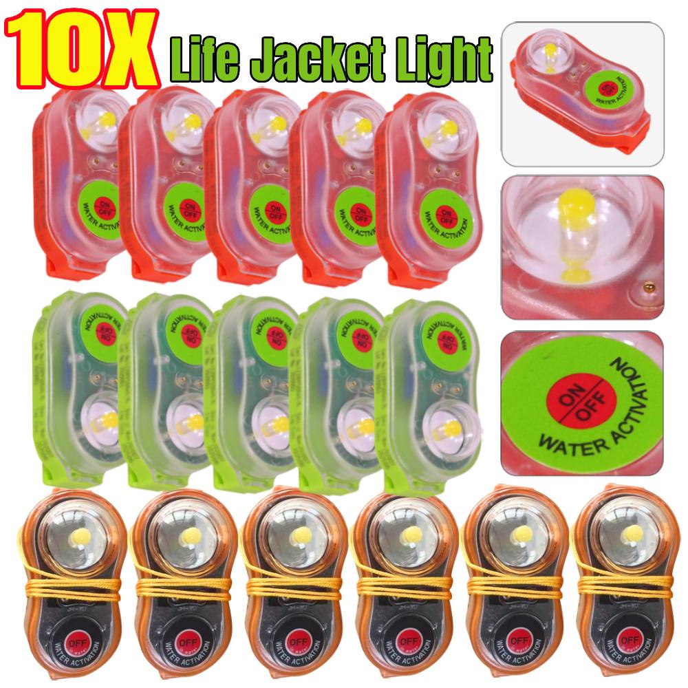 Life Jacket - 1-10 stücke LED Lithium Schwimmweste Lampe