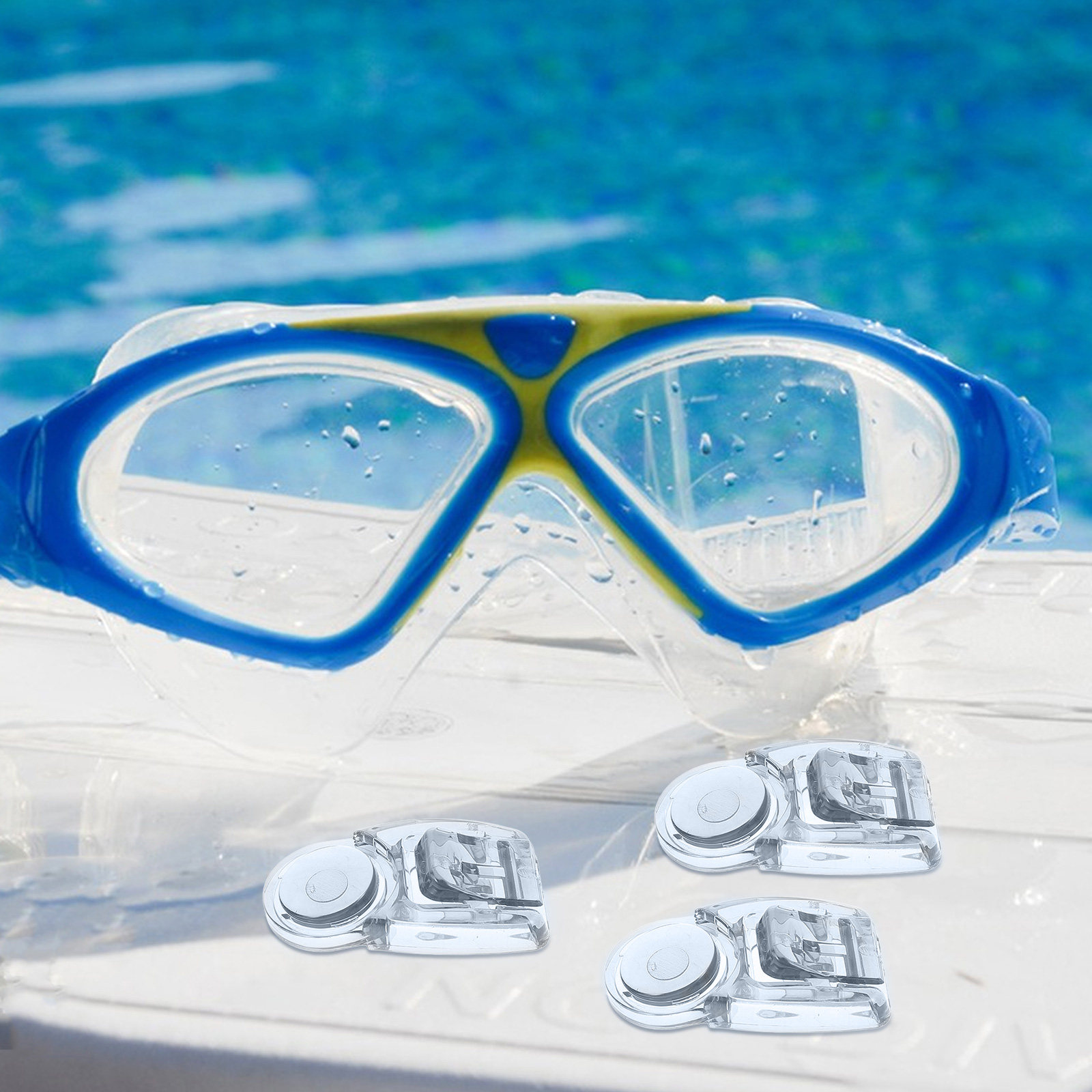 Goggles Swim - 4 Stück universelle Schwimmbrillen-Schnallen, zum Anbringen